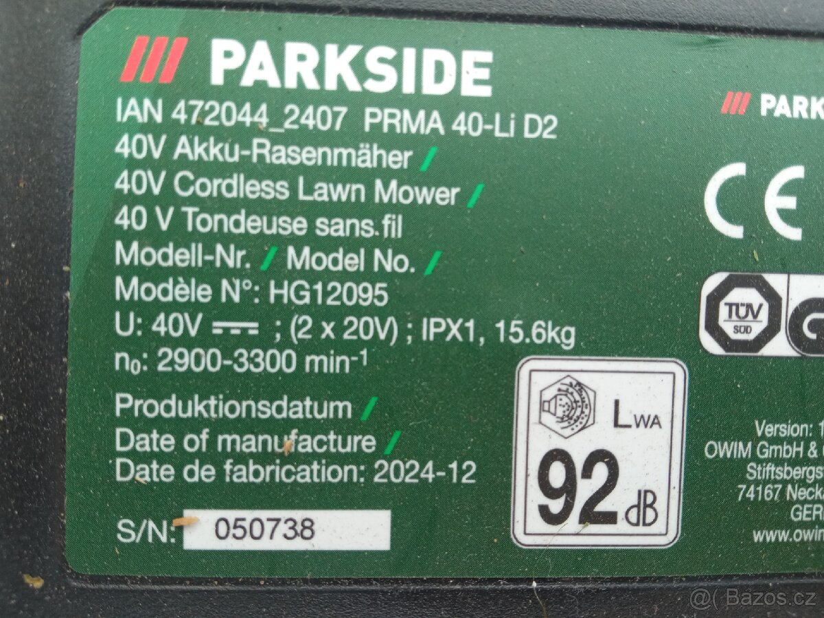 Aku sekačka parkside 40v - 6