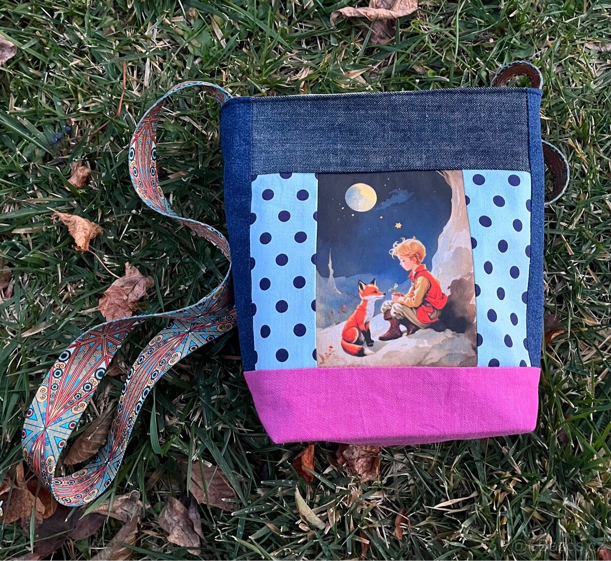 Jeansová crossbody kabelka Malý princ - 6