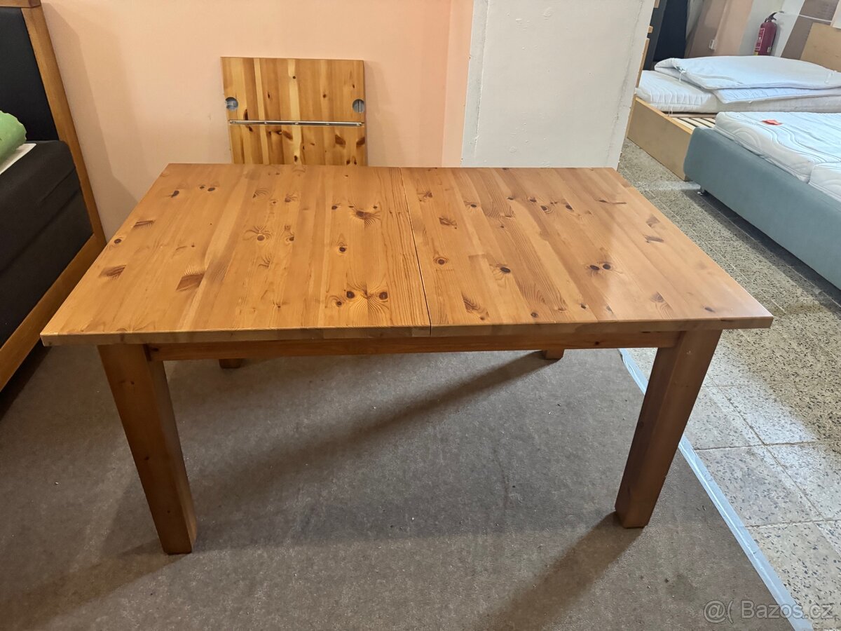 Jídelní set 4x židle + bytelný dřevěný rozkl. Stůl z masivu - 6