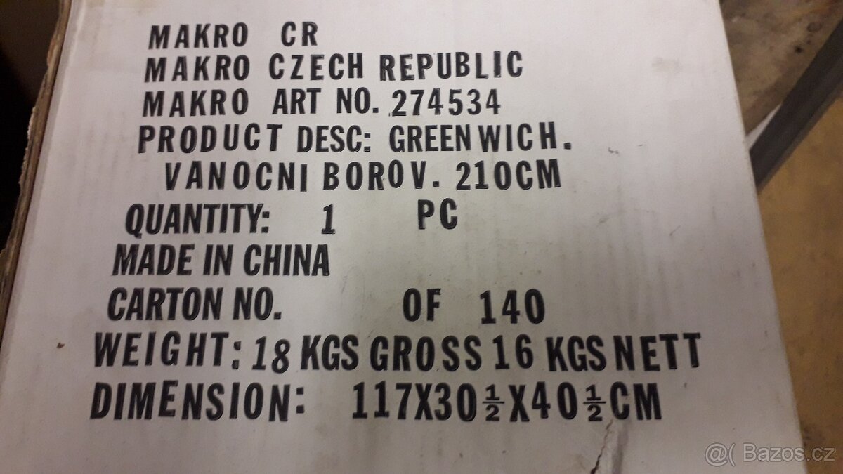 vánoční stromeček umělý 2 metry zcela nový nikdy nepoužitý - 6