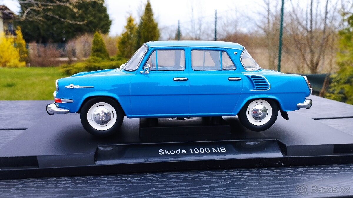 ŠKODA 1000 MB modrá ( 1:18.). - 6