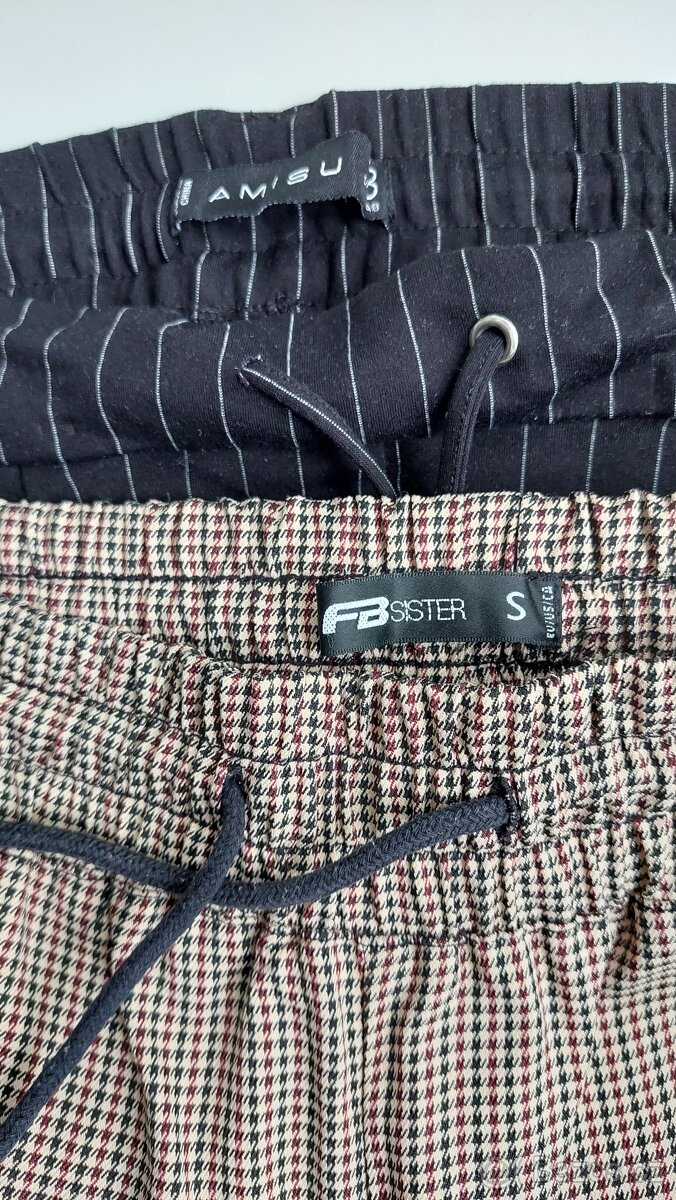 Dívčí/dámské kalhoty - černé s proužky, hnědé - 6