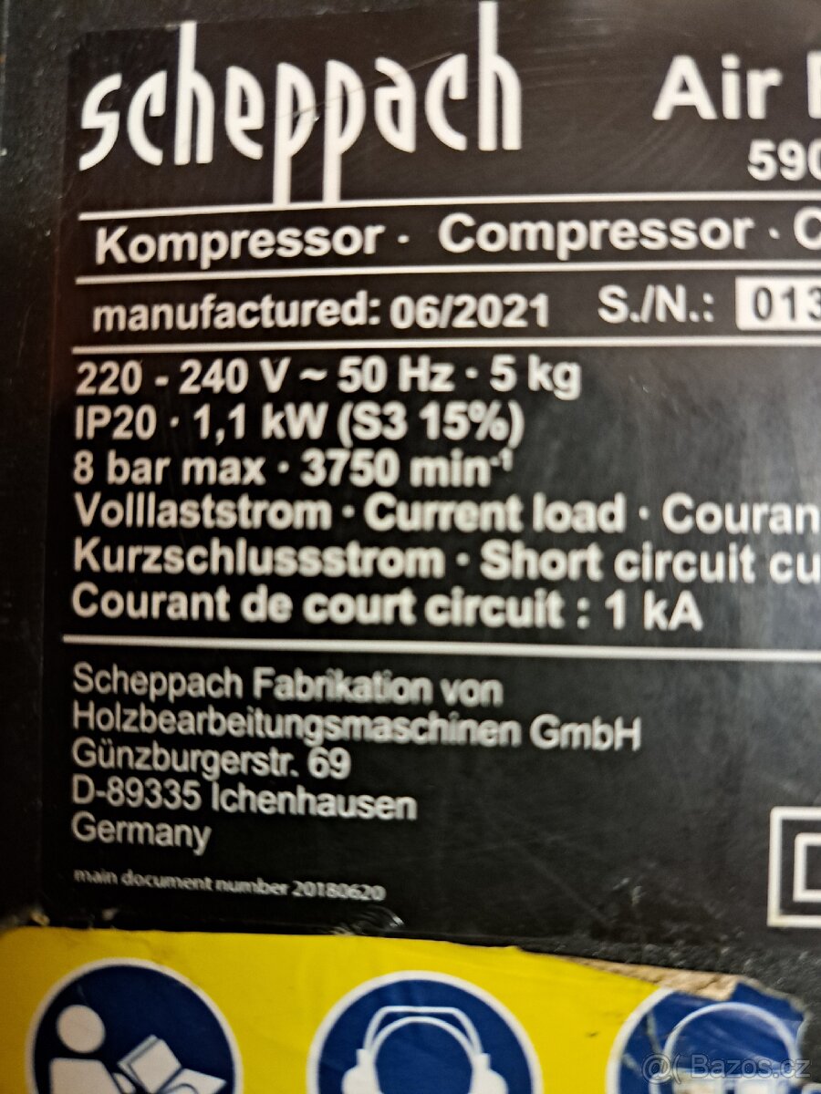 Kufříkový, vzduchový kompresor - 6