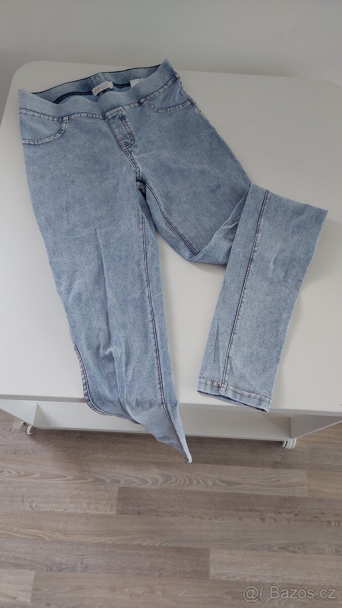 Dívčí trika s 3/4 a dlouhým rukávem, džegíny, cca 10-14 let - 6