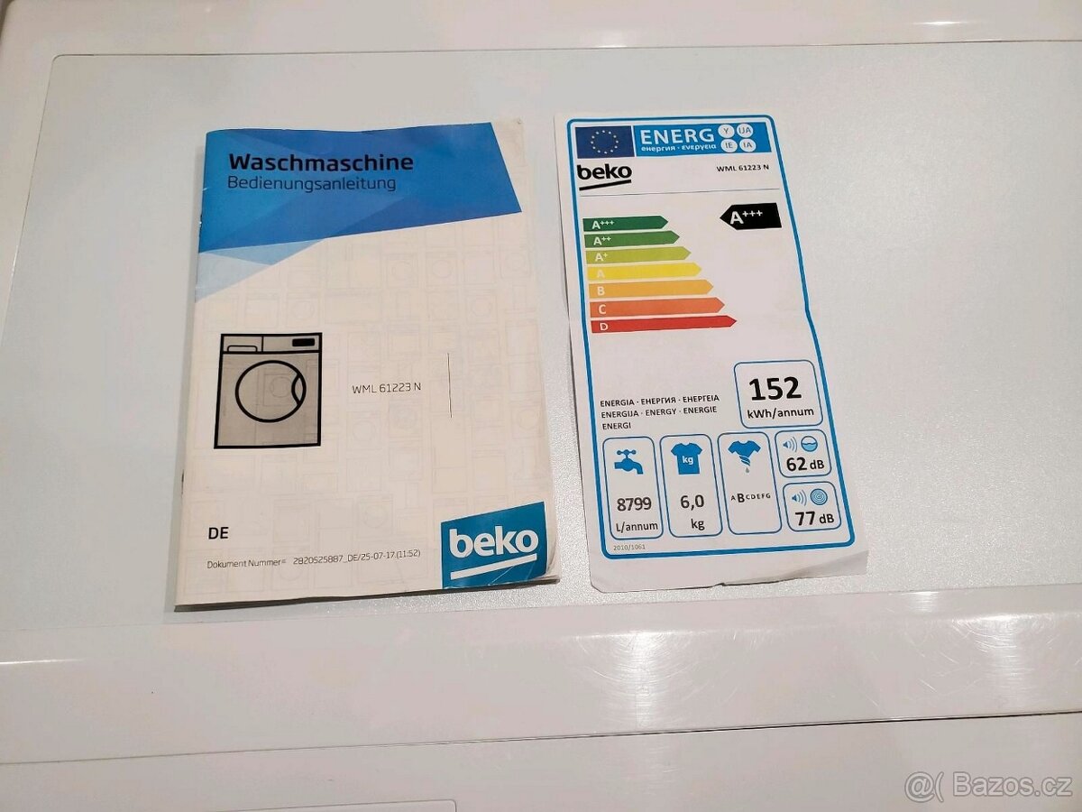 40cm moderní A+++ pračka Beko, dovoz autem - 6