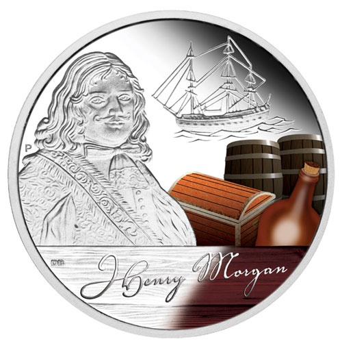 Kolekce 5 stříbrných 1 Oz mincí Golden Age of Piracy (proof) - 6