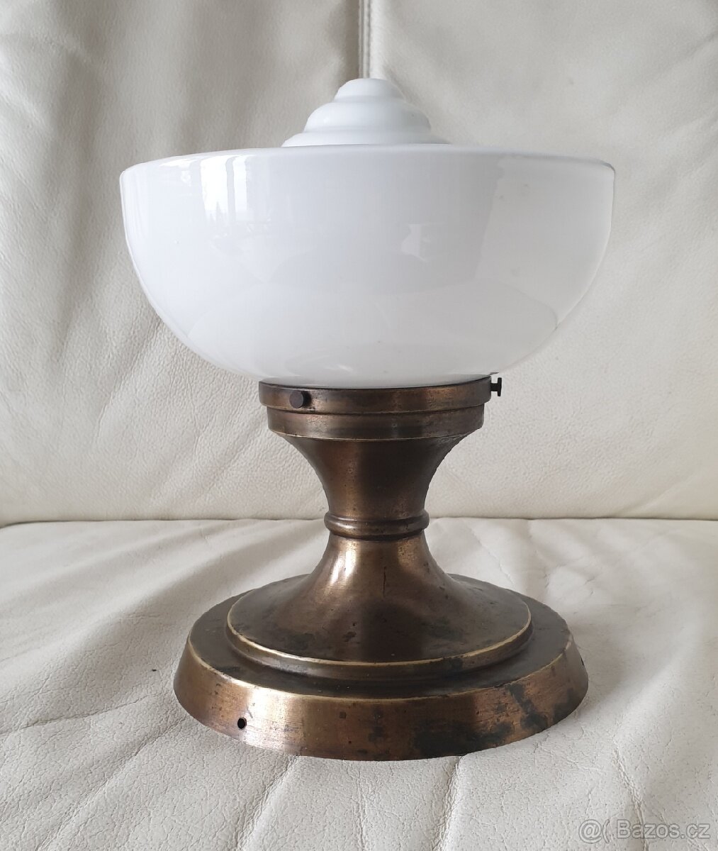 Starožitná stropnice art deco zajímavý širm - 6