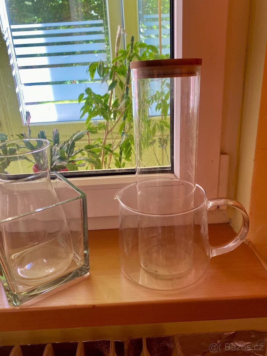 Skleněné vázy mísy doza - 6