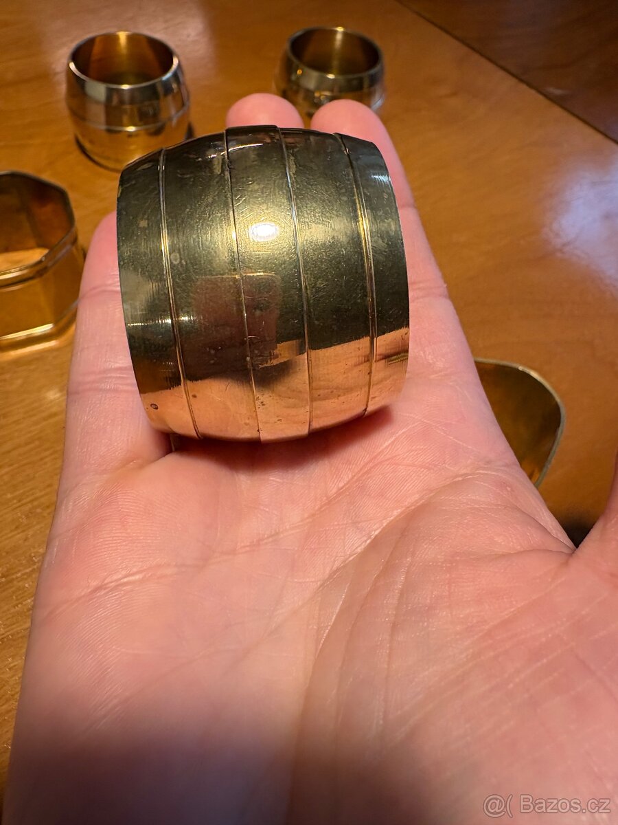Mosazné kroužky na ubrousky - 6
