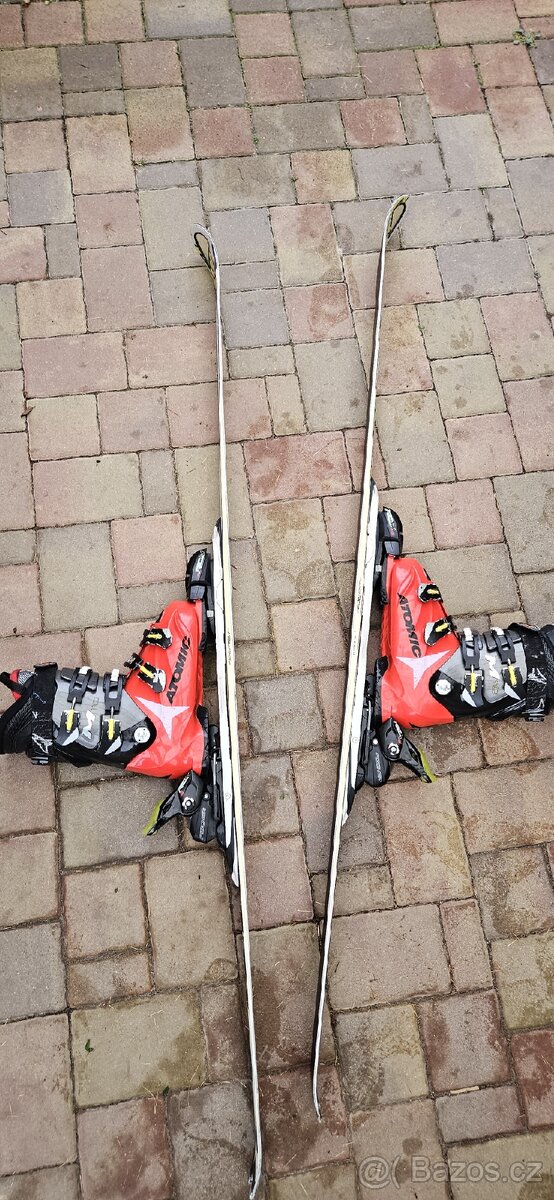 Sjezdové lyže Fischer+lyžáky Atomic - 6