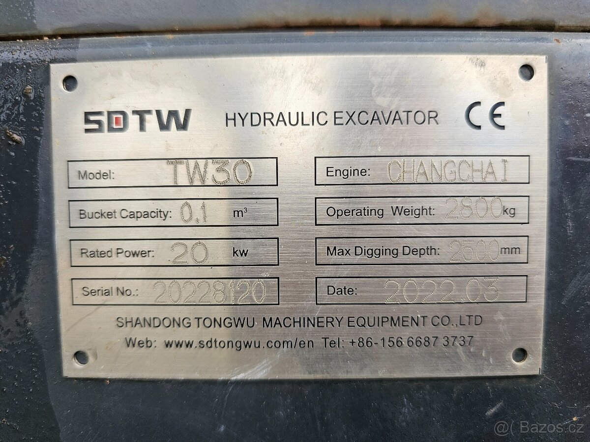 MINIBAGR, motor KUBOTA, 5x lžíce, DPH - 6