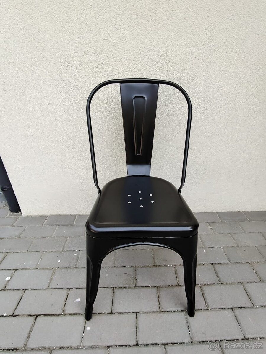 Nové gastro židle Paris, kov, černá, 4 kusy - 6
