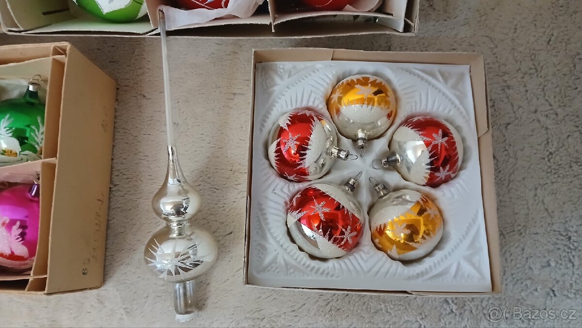 Starší Vánoční ozdoby - skleněné, kuličkové nebo jiné - 6