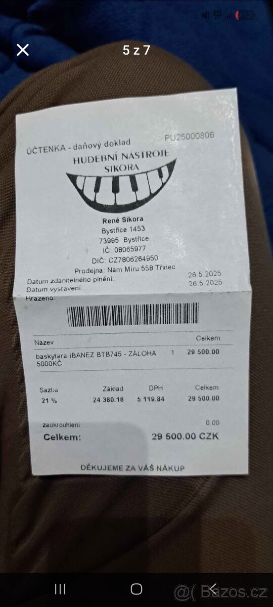 Ibanez btb 745 - 6mesicu stáří - 6