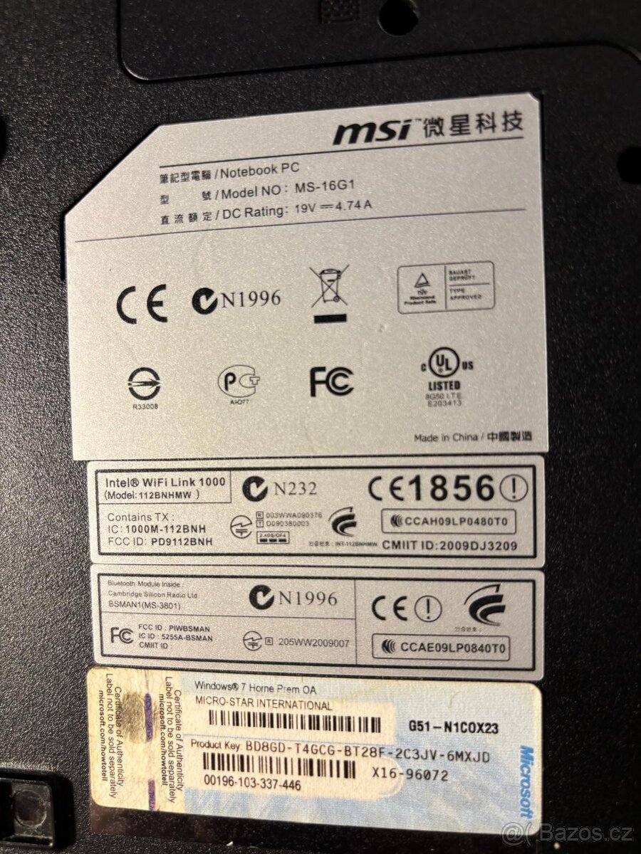 Notebook MSI MS-16G1 (FX600MX) - 6