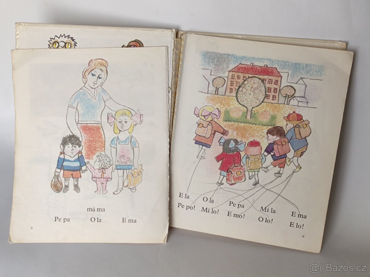 Retro SLABIKÁŘ, stará dětská učebnice, ČSSR, pošta 75.- - 6
