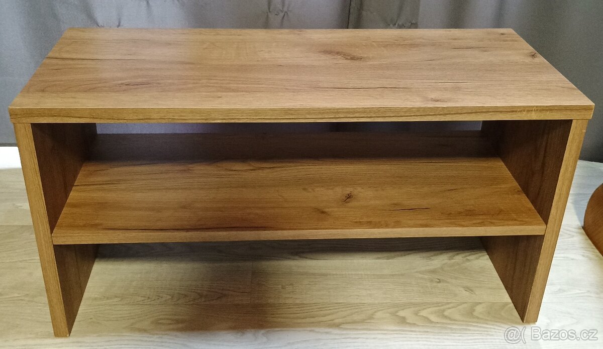 Konferenci mini stolek 80x35x40 cm / TV stolek v hnede barve - 6