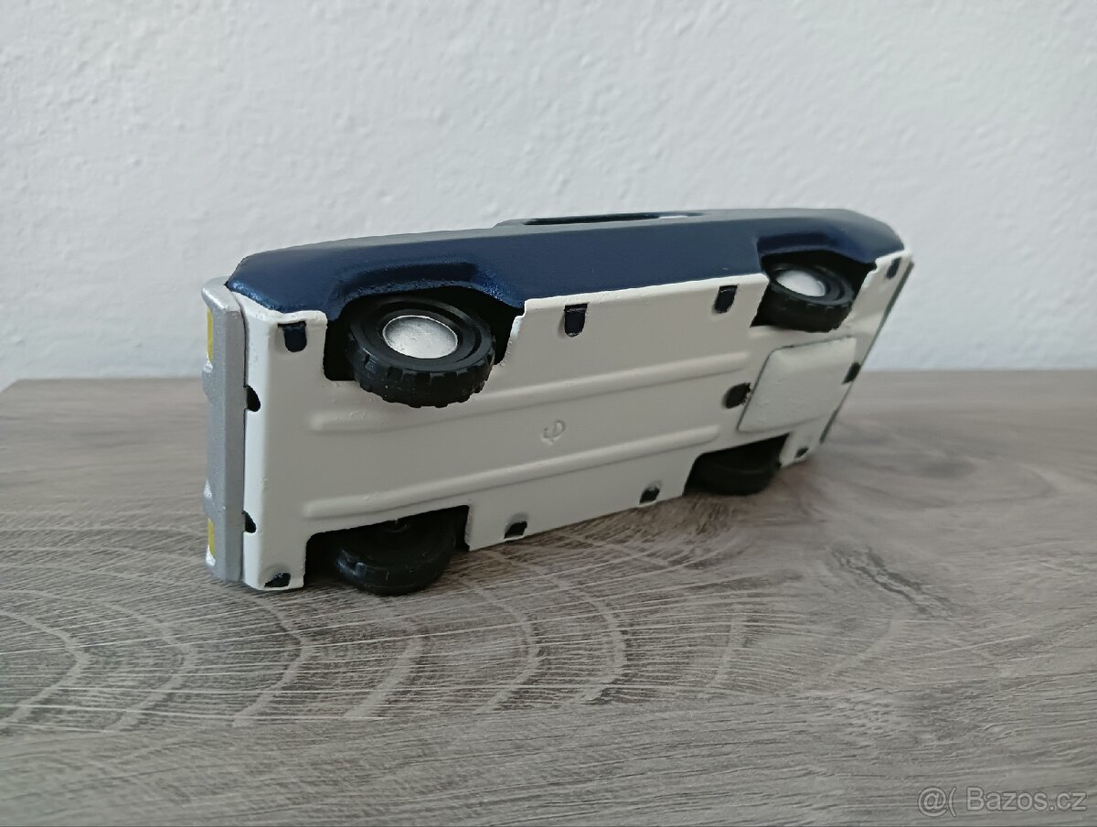 Retro hračka, plechové autíčko, setrvačník - 6