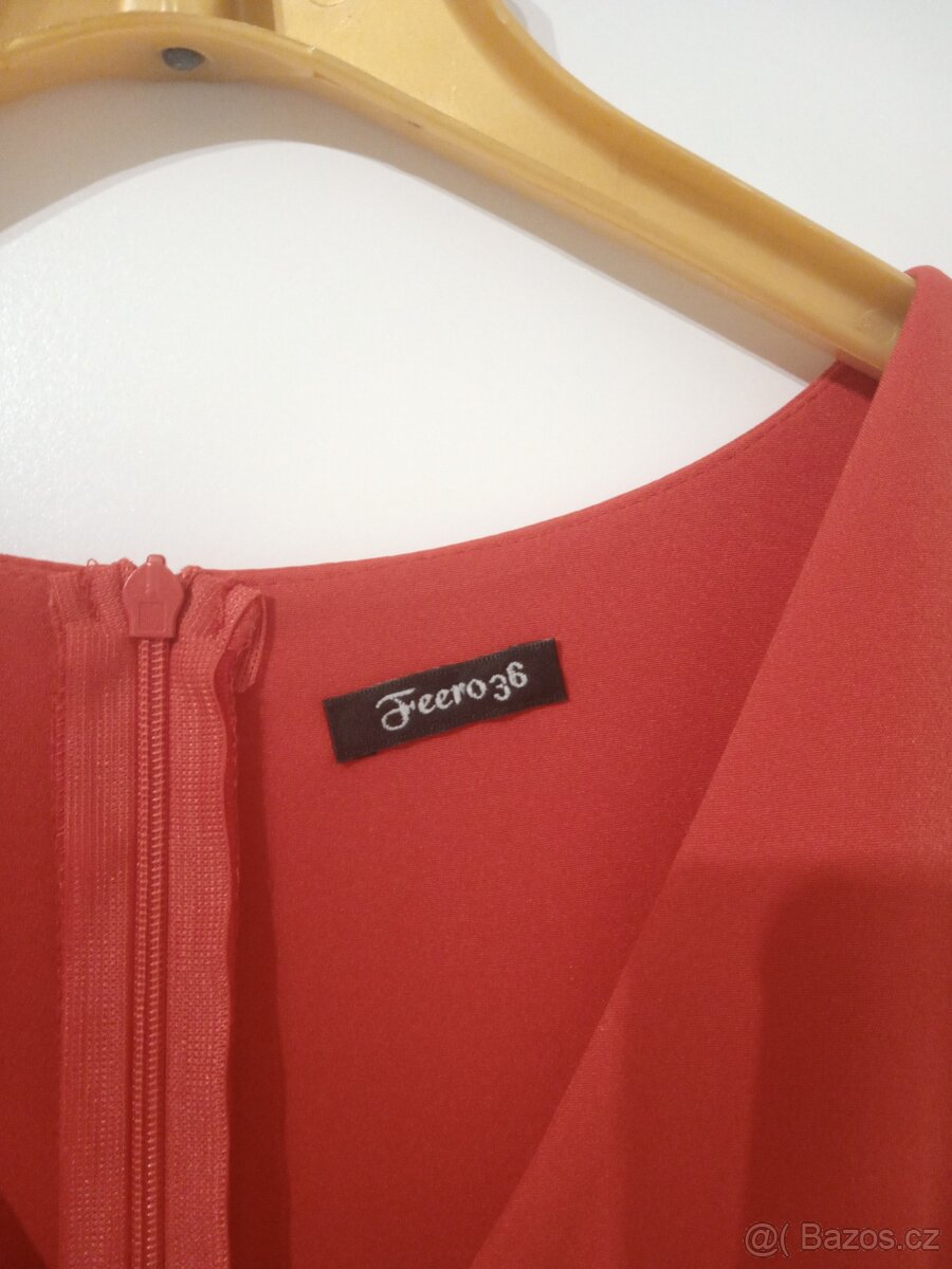 Červené šaty Bára styl - 6