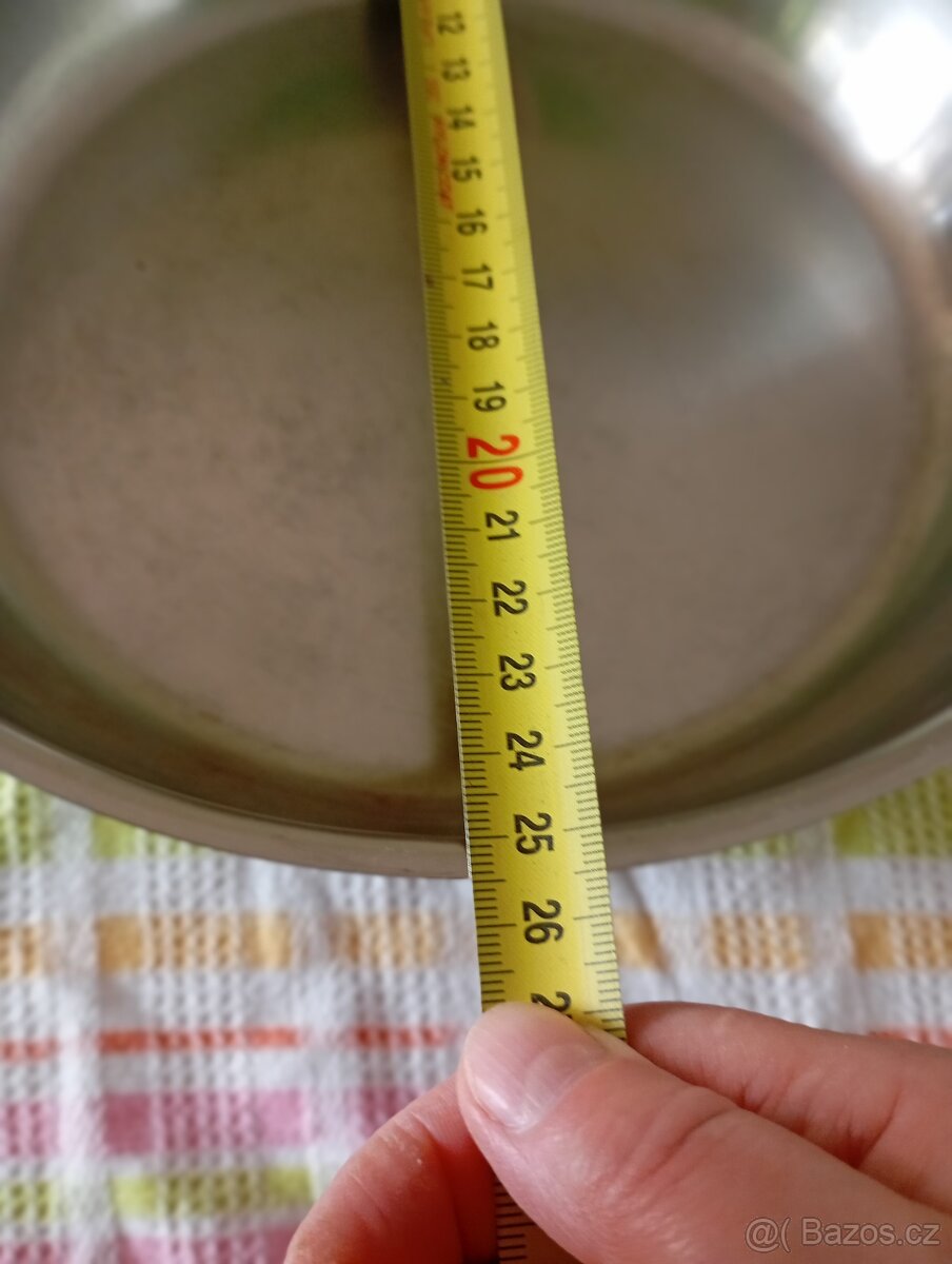 vintage smaltované plechy,smalt ,nerez pánev,barová židle - 6