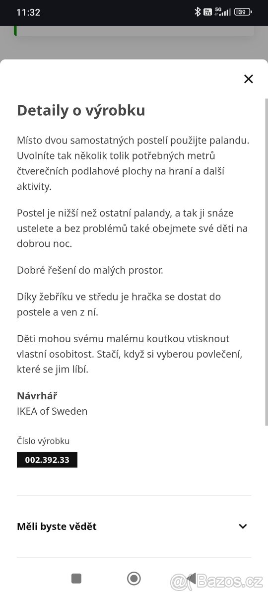 Prodám patrovou postel Ikea - 6