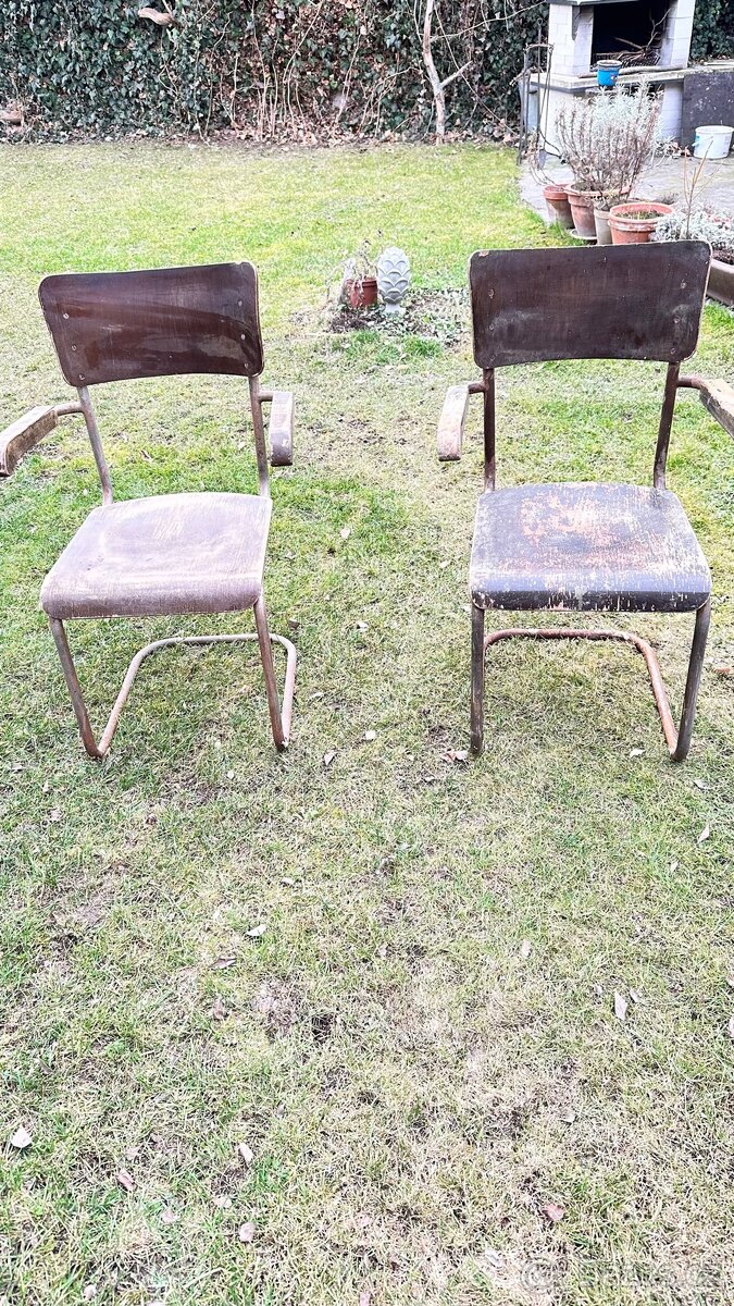 Chromovaná židle Mark Stam a chromovaná křesla - 6