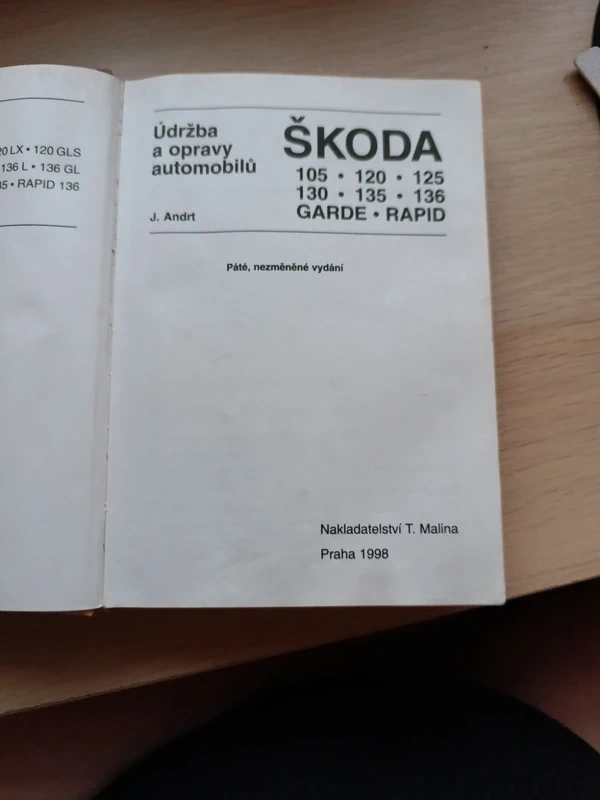 Škoda - údržba a opravy automobilů - J.Andrt 1994 - 6