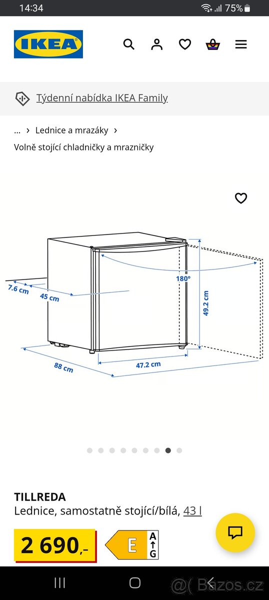 Malá lednice-samostatně stojící-5 ks - 6