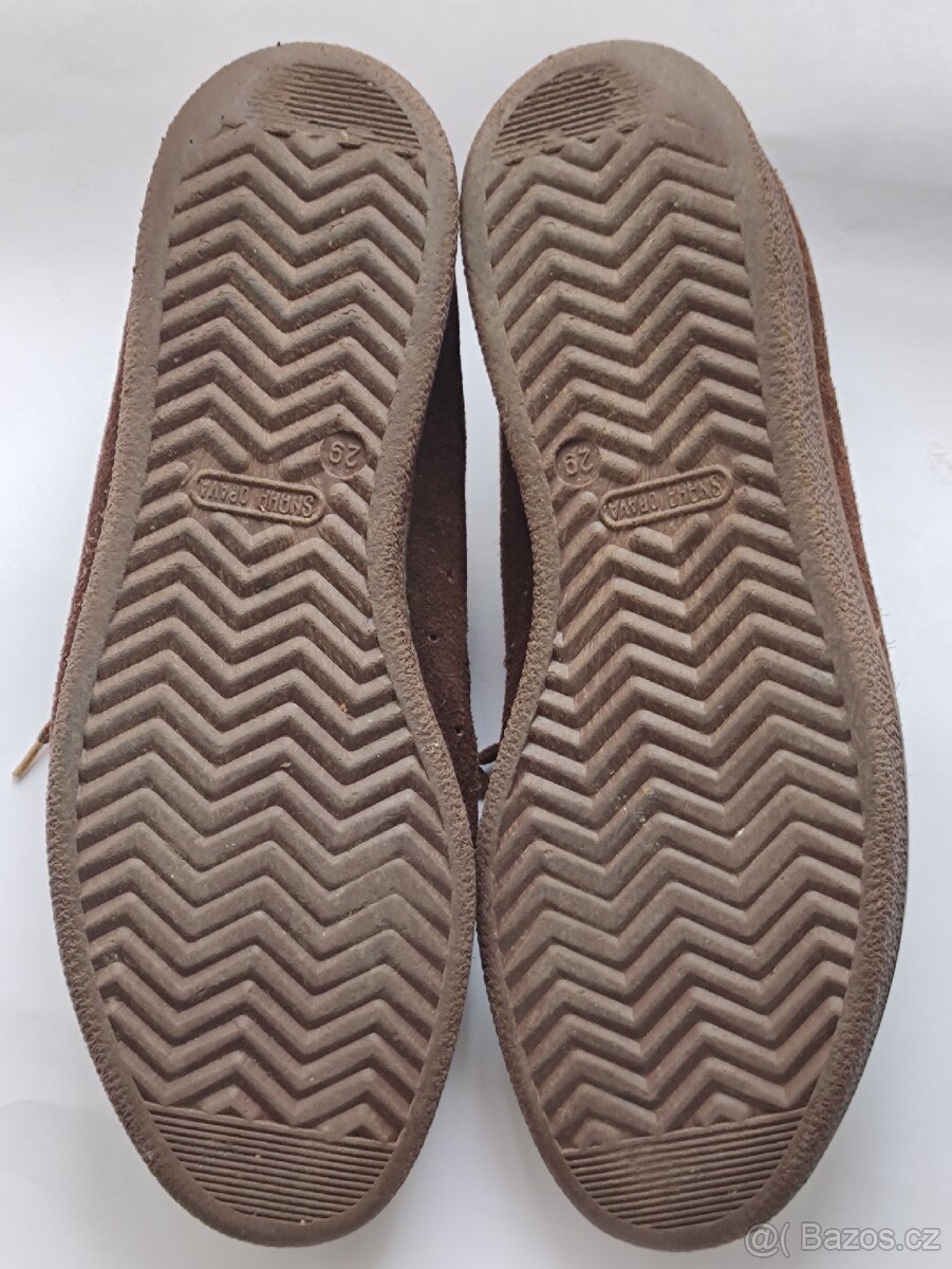 Retro semišové tenisky Snaha, vintage kožené boty, 43-44 - 6