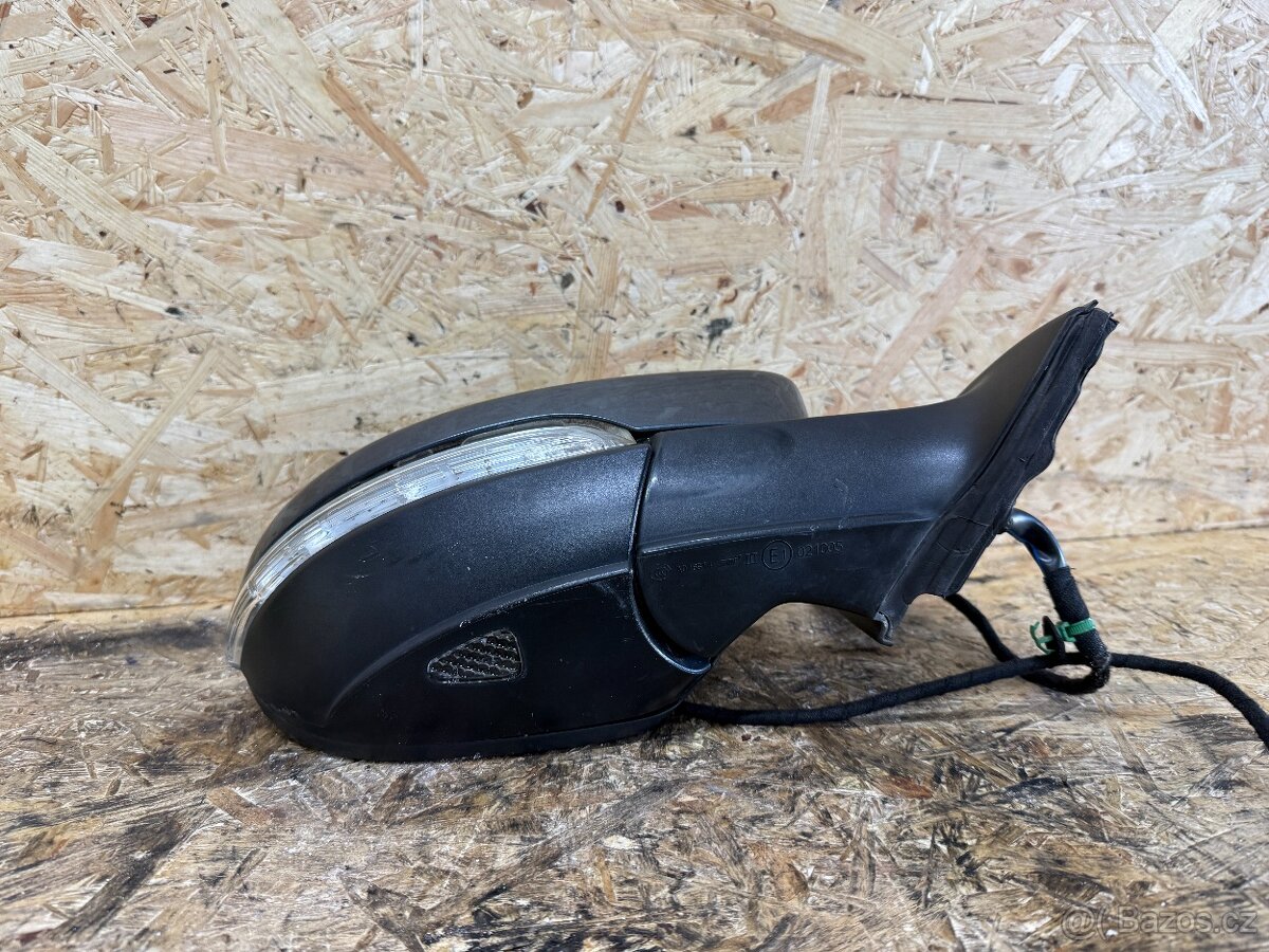 PRAVÉ ZPĚTNÉ ZRCÁTKO VW PASSAT B7 9 PIN 3C0857934A ŠEDÁ MET. - 6