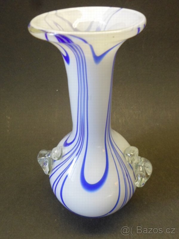 STARÁ VÁZA PŘEJÍMANÉ SKLO - 6