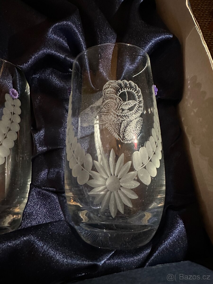 Dárková sada sklenic a láhve s broušeným motivem divoké zvěř - 6