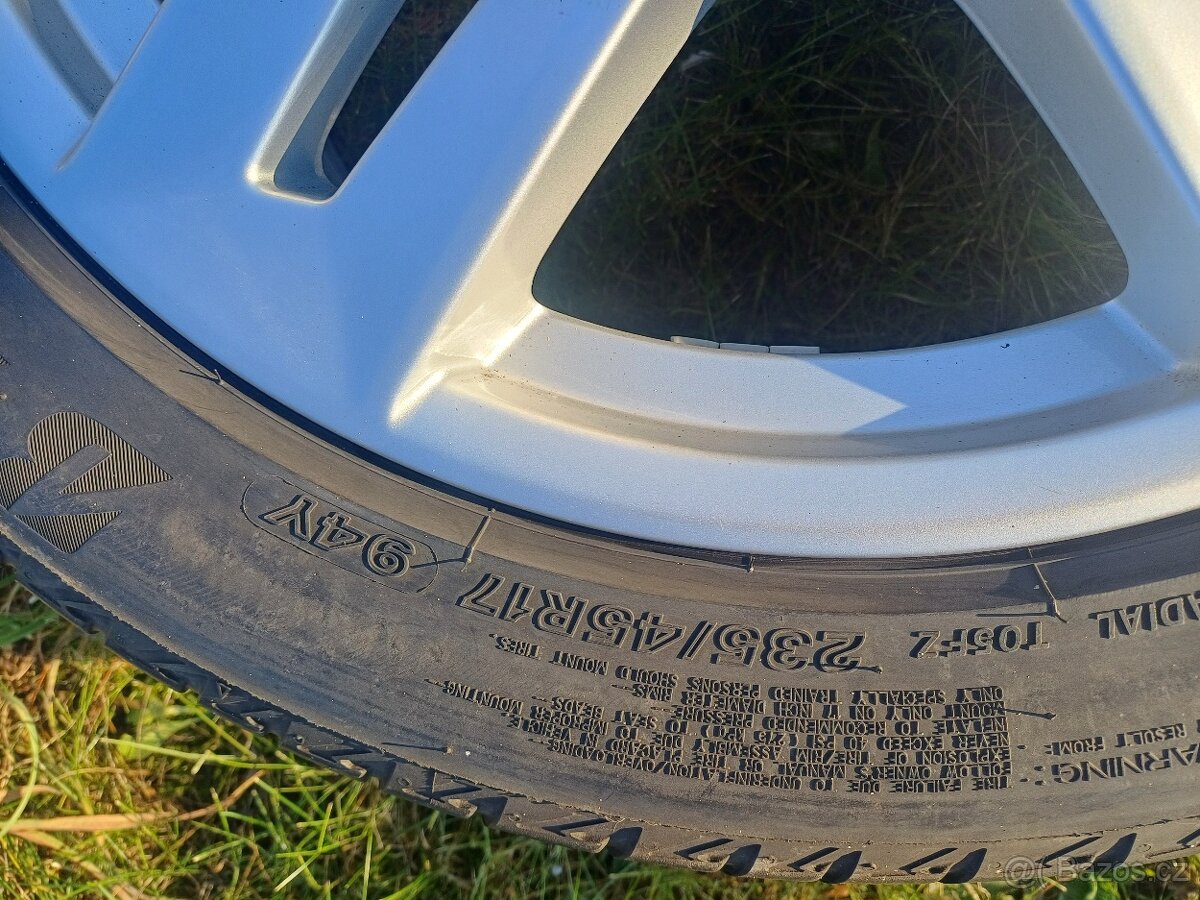 VW Alu kola 7J 17 et 42 originál, rozteč 5x112 - 6