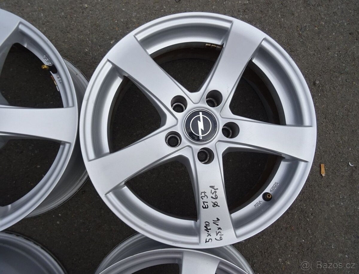 Alu disky Opel, 16", 5x110, ET 37 , šíře 6,5J - 6