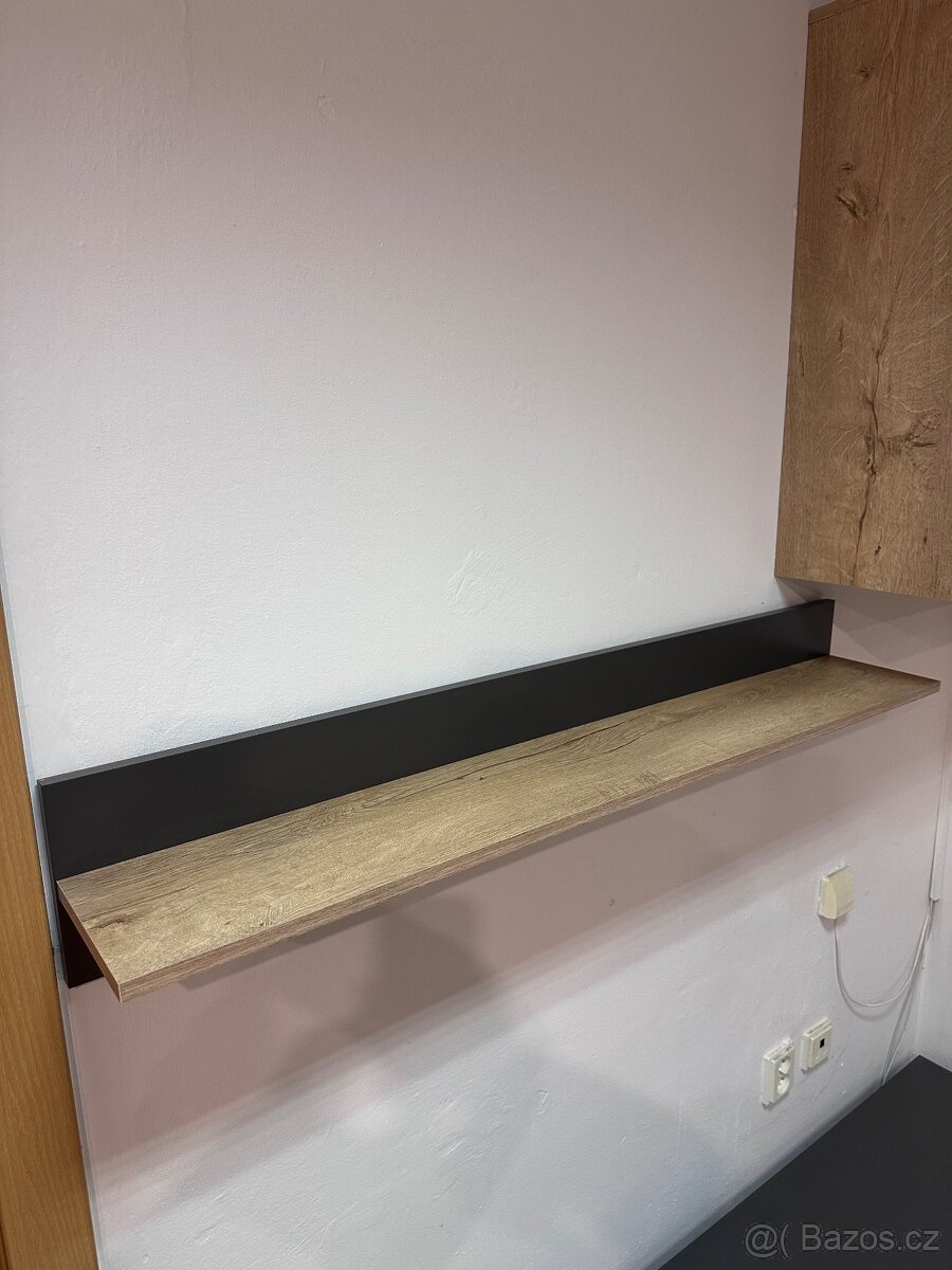 Obývací stěna - dub lefkas a šedý mat - 6