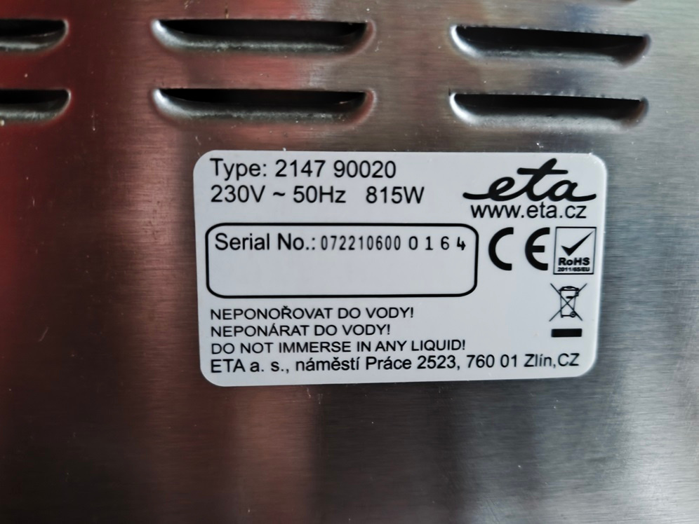 Elektrická pekárna chleba ETA - 6