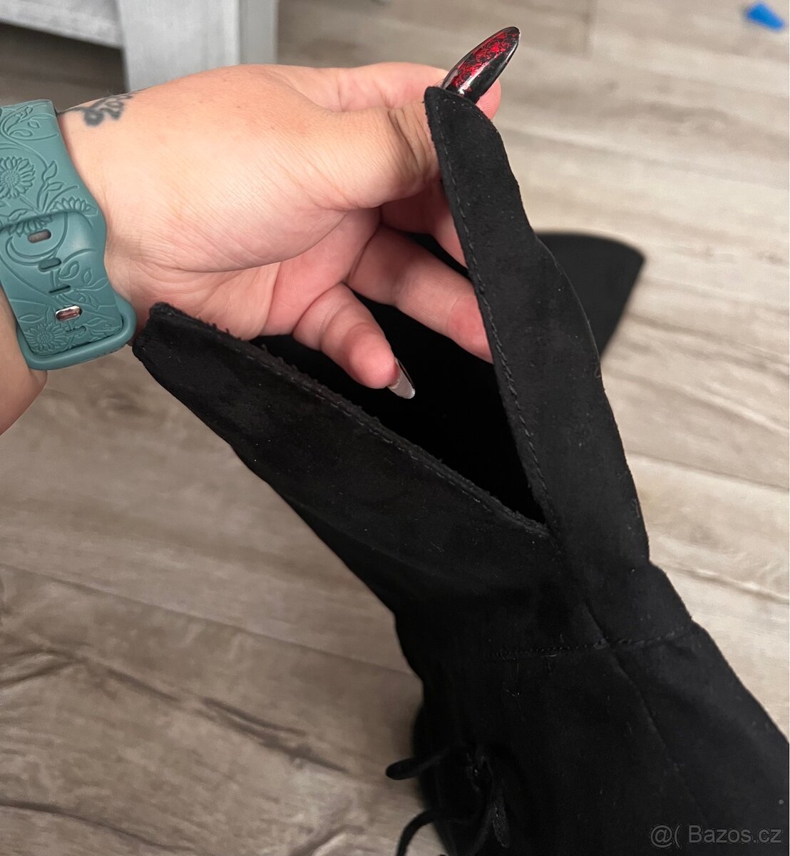 Vysoké kozačky na podpatku - 6