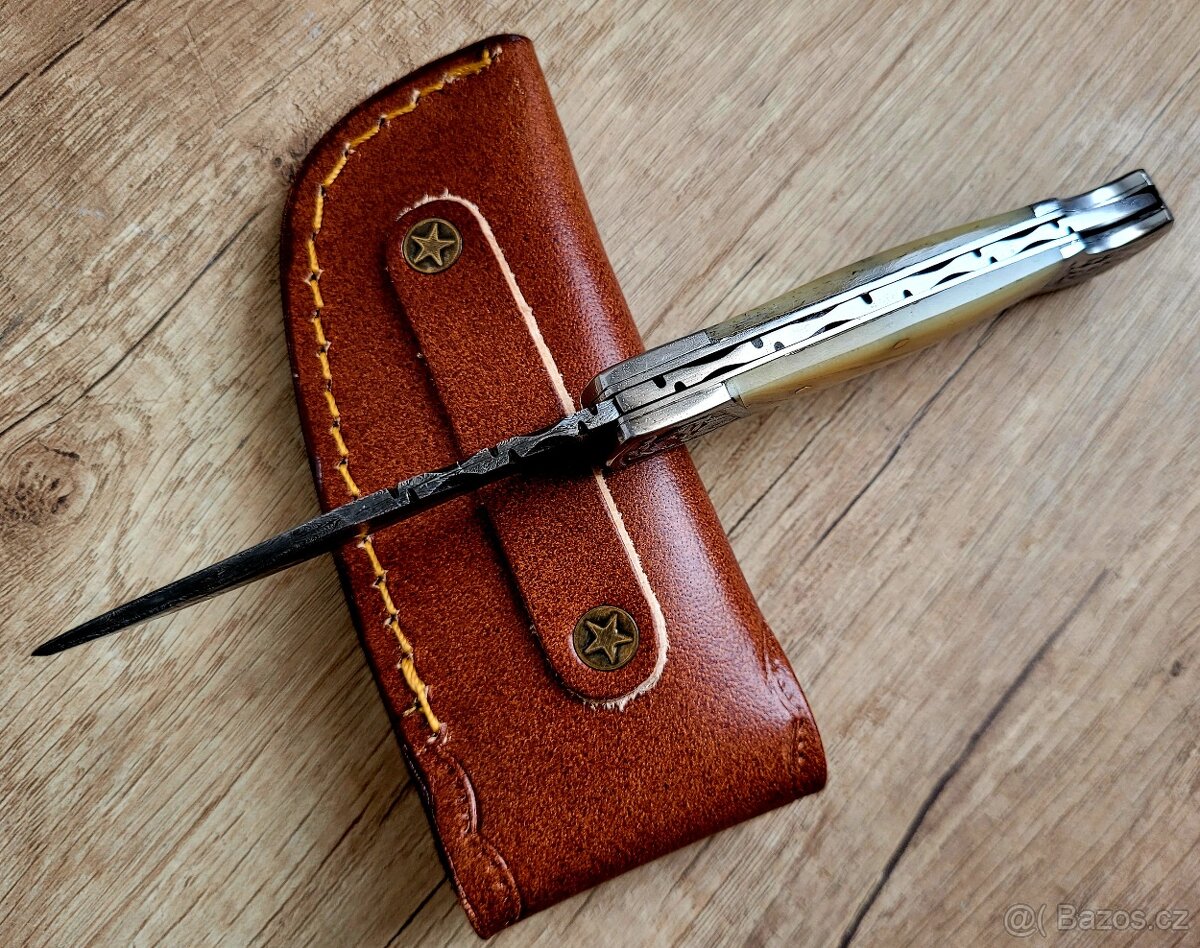 kapesní Damaškový nůž 18 cm LOFTY CAMEL ručně vyrobeno - 6