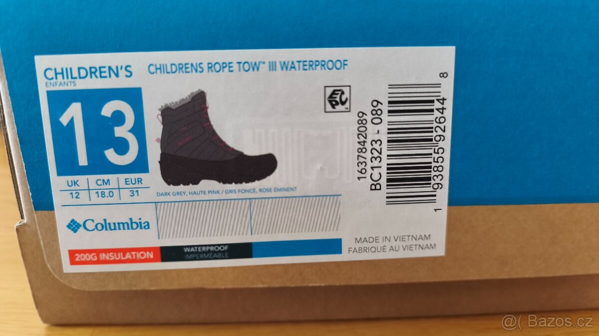 Dětské zimní boty Columbia vel. 31. - 6