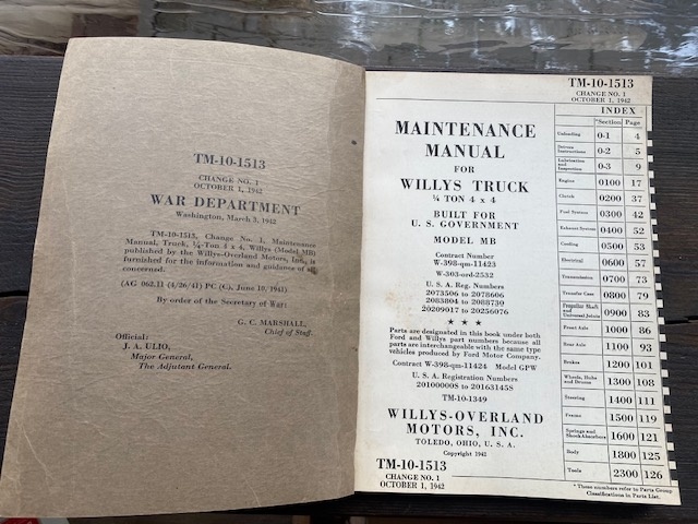 Maintenance manual Willys MB originál - 6