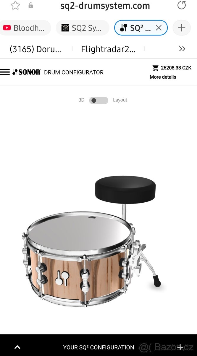 Prodám nový snare Sonor SQ2 13x6"- Maple - 6