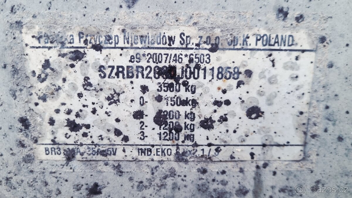 Přívěs NEWIADOW 2019 3.5t 8.5m - 6