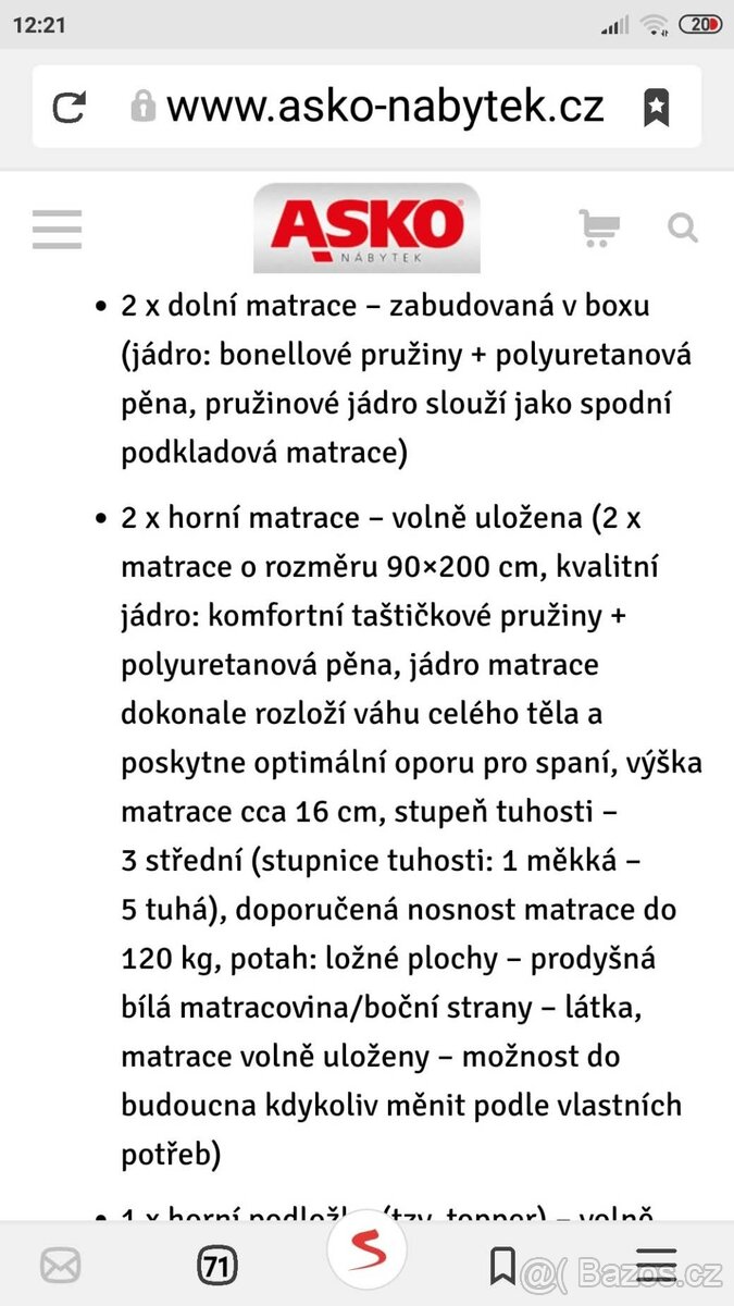 Manželská postel 180 x 200 prodej - 6