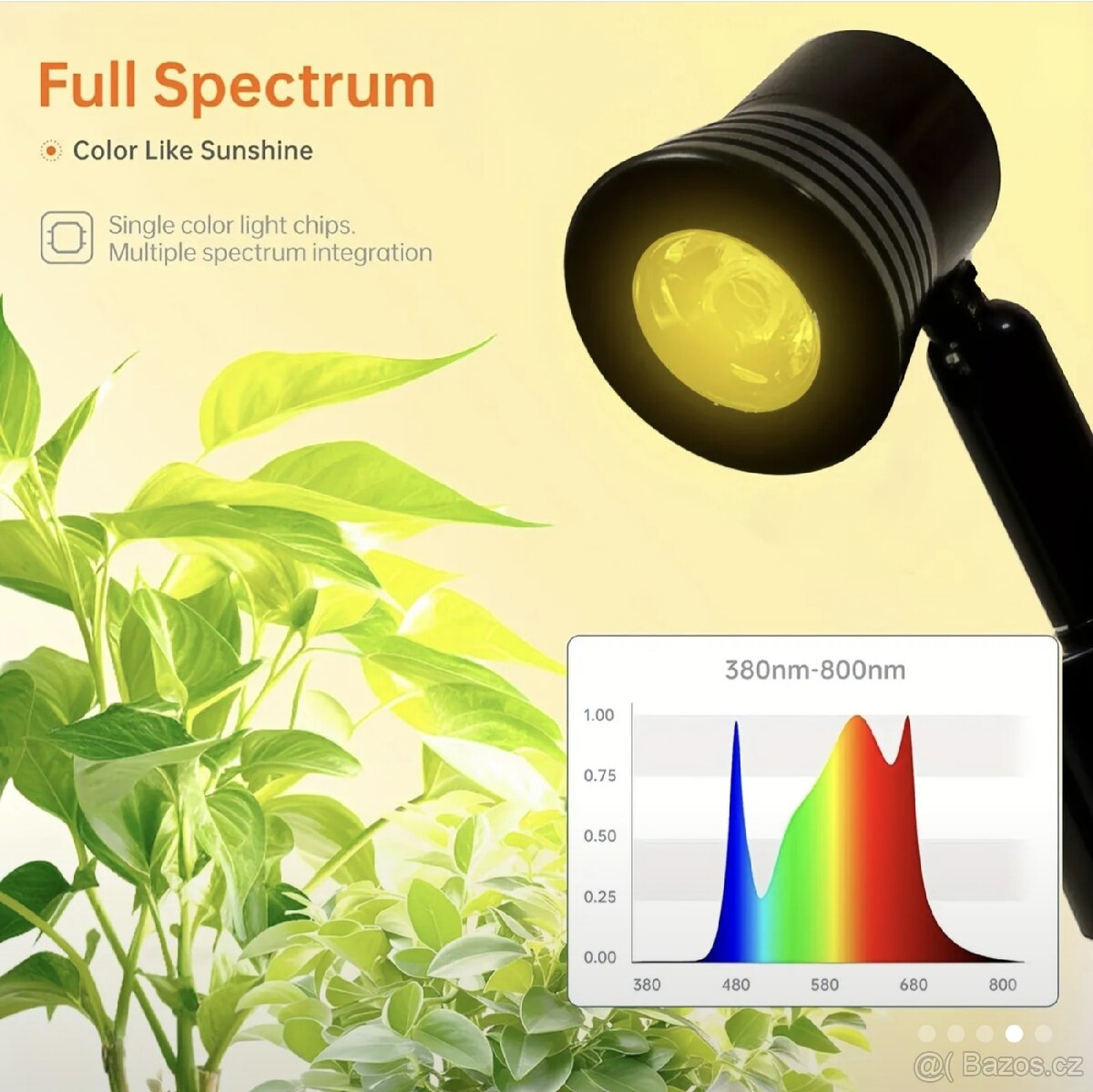 LED pěstební světlo s hlavovým světlem, 60 cm. - 6