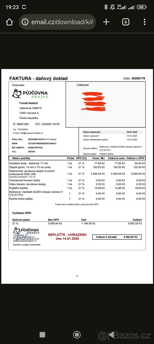 Elektronický obojek Dogtrace d-control profesional 2000 ONE - 6