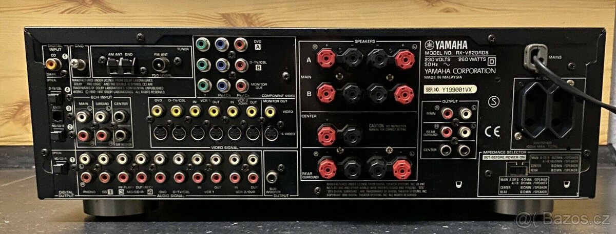 Yamaha RX-V620RDS B Dolby Digital DTS AV Receiver, DO, návod - 6