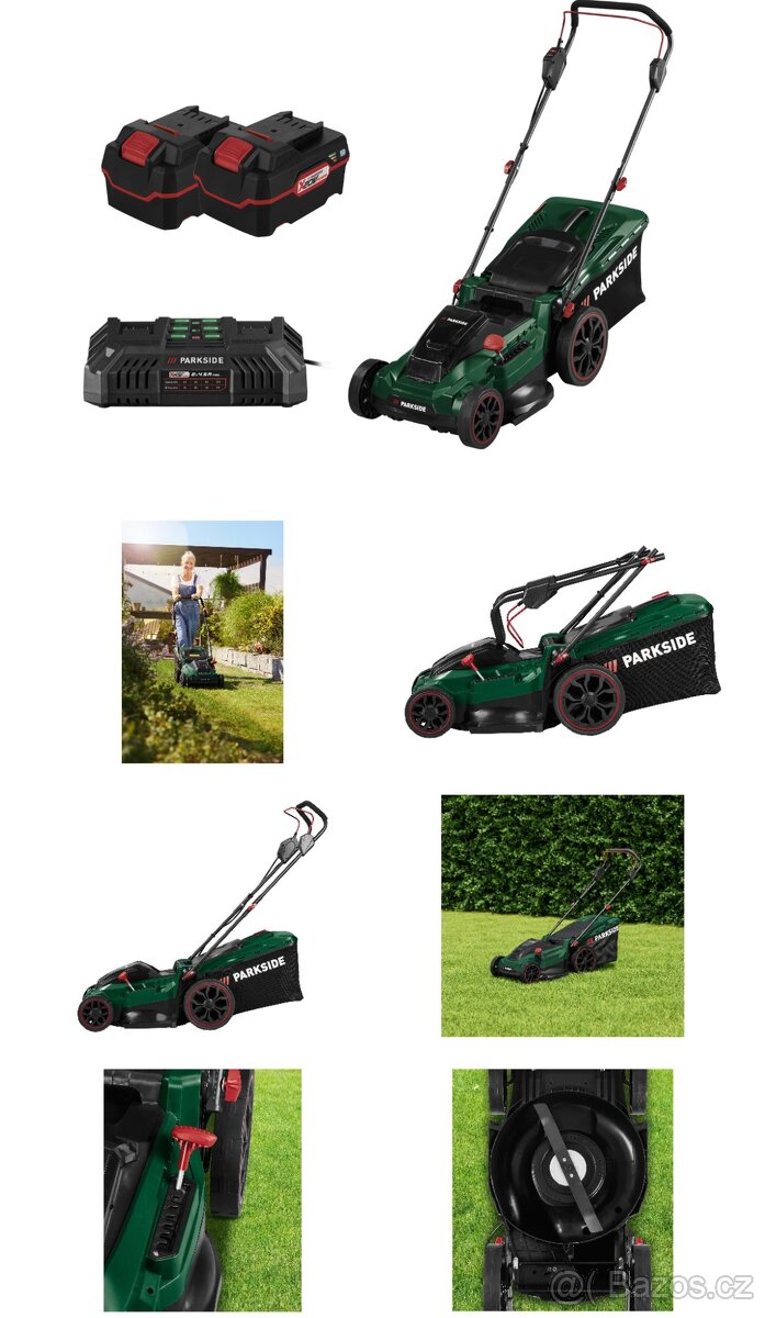 Aku Parkside sekačka, rychlonabíjčka, 2X 4Ah baterie - 6