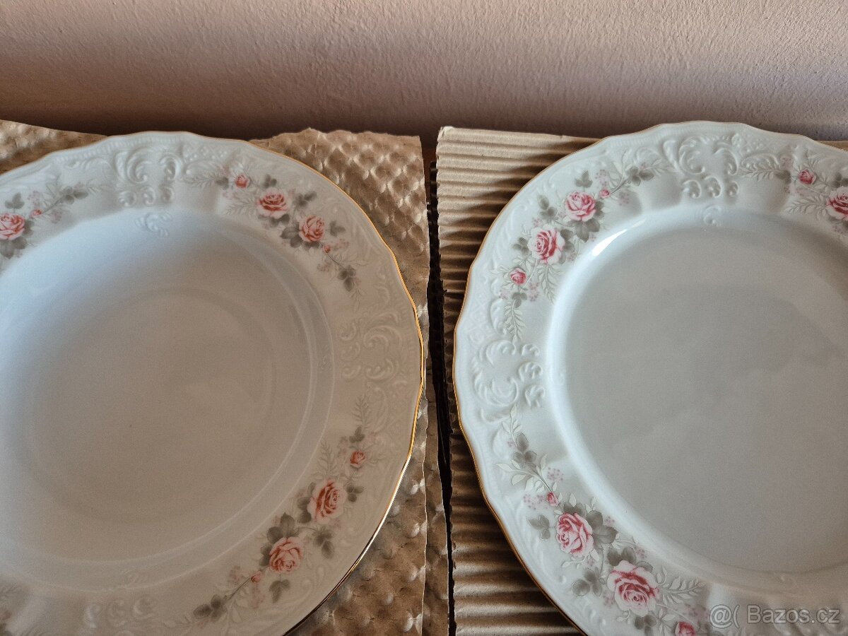 Talířová sada motiv růžičky Bernadotte - 6