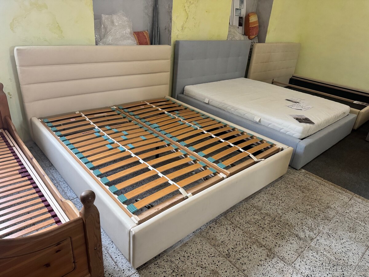 AKCE NOVÁ Kožená postel-letiště 180x200 komplet - 6