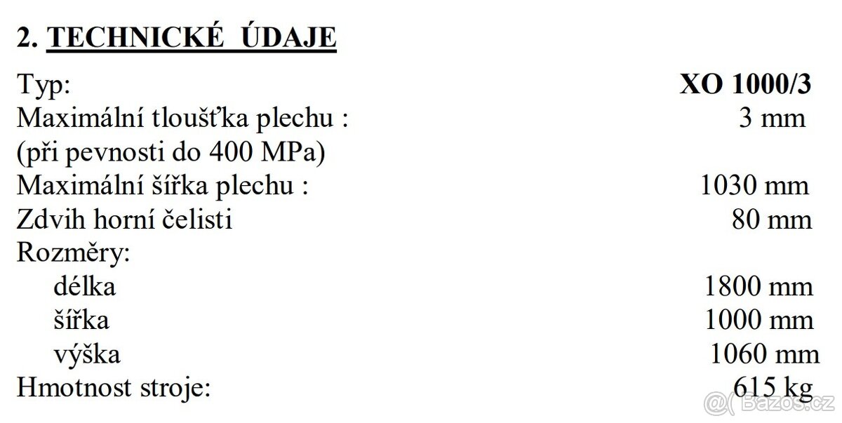 Ruční ohýbačka plechů XO 1000/3 + náhradní lišty - 6